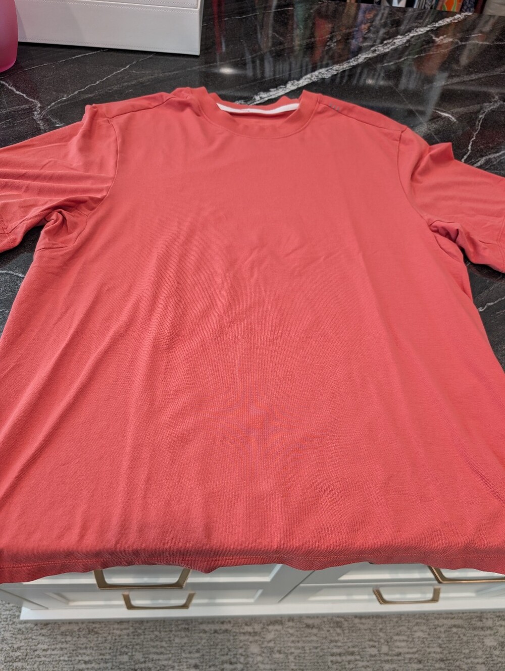 Men's Coral Crew Neck Short Sleeve Shirt Lululemon